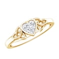 thumbnail image 1 of Rosec Jewels Lab Grown Diamond Heart Promise Ring - EF-VS Grade - Ready to Gift, 14K Yellow Gold, US 9.50, 1 of 8