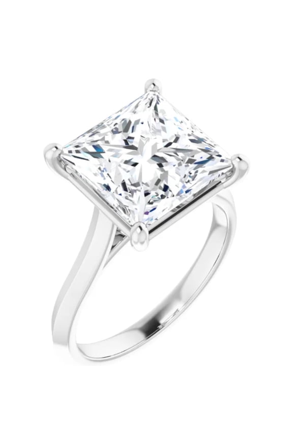 Solitaire Lab Grown Diamond Engagement Ring Princess Cut 3 Ct.