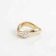 thumbnail image 1 of Solitaire Marquise Cut Diamond Wave Band Engagement Ring, Stackable Proposal Ring, Gift For Women's, April Birthstone Ring, Slightly Curved Band Ring, 1 of 4