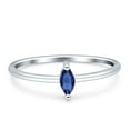 thumbnail image 1 of Solitaire Marquise Women Engagement Ring Simulated Blue Sapphire 925 Sterling Silver, 1 of 5