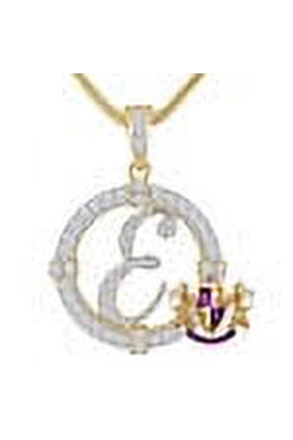 Solitaire Men's Big 2.75'' 14k Gold Over Round Medallion Cursive Initial Letter Alphabet "E" Charm Pendent Chain Set 39 + Grams