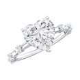 thumbnail image 1 of Rosec Jewels Certified Moissanite Heart Engagement Ring 2 Carat - Solitaire Ring for Women (8 mm, D-VS1 Quality), 925 Sterling Silver, US 4.00, 1 of 8