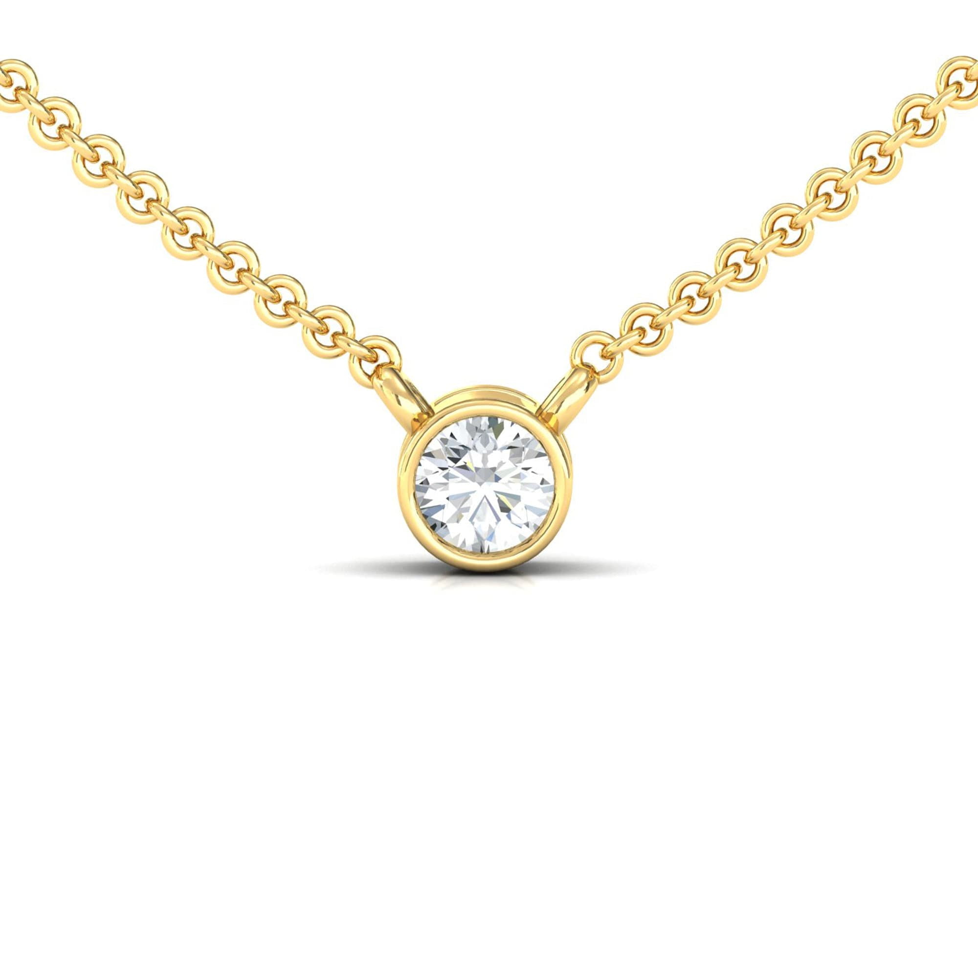Solitaire Necklace 14k 18k Gold Diamond Necklace Minimalist Necklace Solitaire Necklace 14k 18k Gold Diamond Necklace Minimalist Necklace