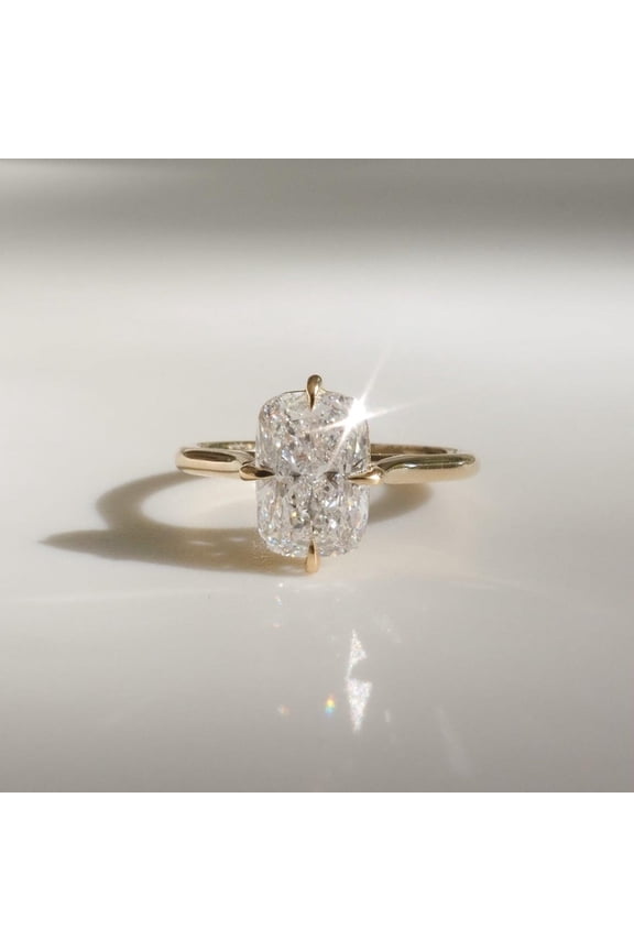 Solitaire Octagon Cut Rose Quartz Ring, Engagement Ring, Pink Gemstone Ring, Anniversary Ring For Wife, Single Stone Ring, Promise Ring, Proposal Ring.