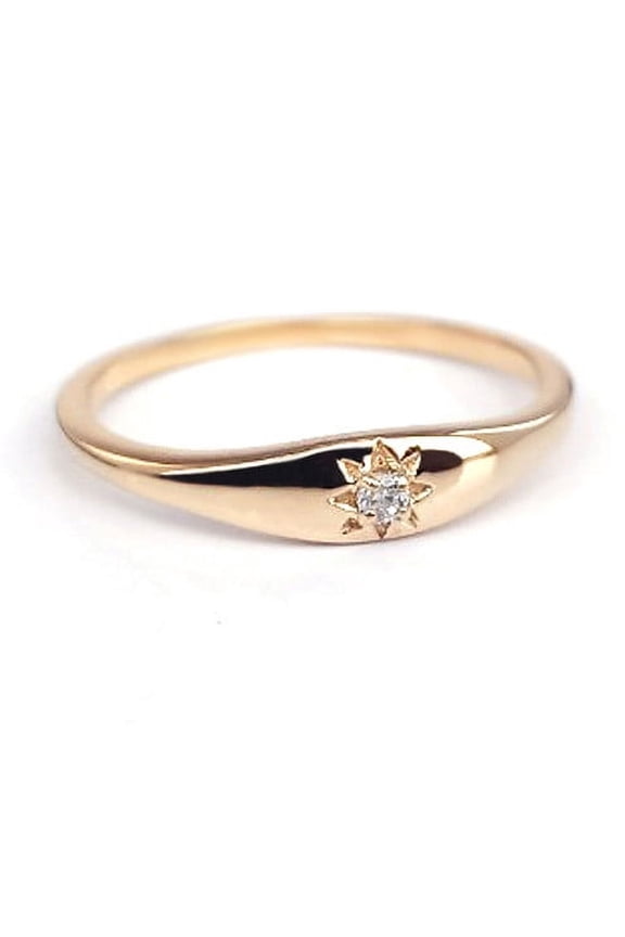 Solitaire Round 2mm Moissanite Bridal Rings 925 Sterling Silver, Yellow Gold Plated Cocktail Propose Ring