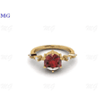 thumbnail image 1 of Solitaire Round 6 MM Red Garnet Gemstone 925 Sterling Silver Women's Birthstone Stacking Ring Jewelry, 1 of 2