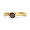 thumbnail image 1 of Solitaire Round Cut 0.10 Ctw Garnet 925 Sterling Silver Yellow Plated Promise Women Valentines Day Gifts Ring, 1 of 3