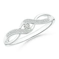 thumbnail image 1 of Solitaire Round Diamond Infinity Promise Ring in Silver (Weight: 0.04ctwt), 1 of 4