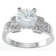 ICEPOSH Solitaire Silver Rings for Women Make Great Valentines Gift for Women
