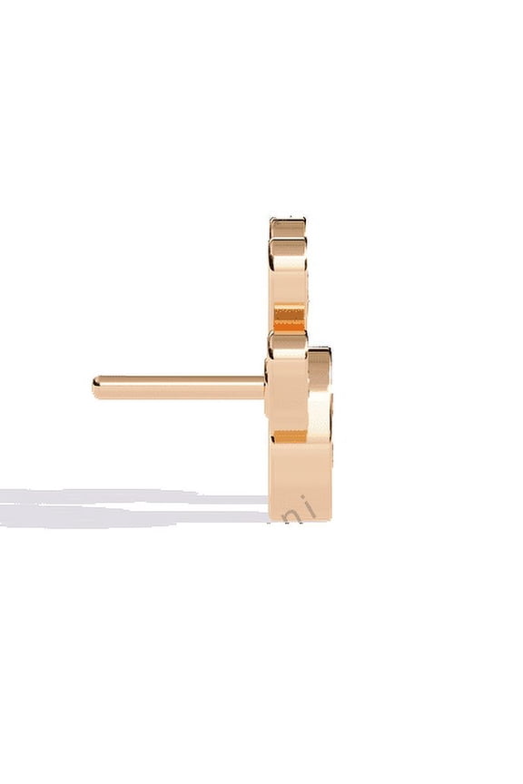 Solitaire Stud Earring 0.14 ct Lab Grown CVD Diamond 18K Clarity-VVS2 Color-F - Rose 14kt