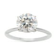 thumbnail image 1 of Solitaire Style, 1 3/4 cttw 8MM Round Cut Lab Created Moissanite Diamond Engagement Ring For Women In 10K Solid White Gold (G-H Color, VVS1 Clarity, 1.75 Cttw)-7.5, 1 of 8