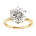 thumbnail image 1 of Solitaire Style, 3 Carat 9.5MM Round Cut Lab Created Moissanite Diamond Engagement Ring For Women In 14K Yellow Gold Over Sterling Silver(G-H Color, VVS1 Clarity, 3 Cttw)-7, 1 of 8