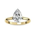 thumbnail image 1 of Solitaire Wedding Engagement Ring for Women | Center 10x7mm Pear Cut Lab Created Moissanite Stackable Band Promise Rings in 14K Solid Yellow Gold Jewelry Gift for Her, Ring Size 7.5, 1 of 5