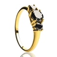 thumbnail image 1 of Solitaire Wedding Ring,Black CZ Wedding Ring,Yellow Gold Ring,Anniversary Ring,Titanium Ring,, 1 of 4