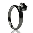 thumbnail image 1 of Solitaire Wedding Ring - Titanium Wedding Ring - Engagement Ring - Black CZ Ring - Gunmetal, 5.5, 1 of 3