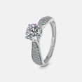 thumbnail image 1 of Solitaire With Accent Ring Pave Set Ring 14K White Gold Over 2.2 Ct Round Diamond, 1 of 2