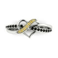 thumbnail image 1 of Solitaire with Accents Engagement Ring for Women - 0.22ct Simulated Yellow Diamond in 14K White Gold Promise Ring, 1 of 6