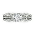 thumbnail image 1 of Solitaire with Accents Engagement Ring for Women - 1.27ct Simulated Diamond in 14K White Gold Promise Ring, 1 of 8