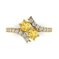 thumbnail image 1 of Solitaire with Accents Engagement Ring for Women - 1.48ct Natural Citrine in 14K Yellow Gold Promise Ring, 1 of 6