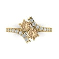thumbnail image 1 of Solitaire with Accents Engagement Ring for Women - 1.48ct Yellow Moissanite in 18K Yellow Gold Promise Ring, 1 of 6