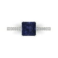 thumbnail image 1 of Solitaire with Accents Engagement Ring for Women - 1.62ct Simulated Blue Sapphire in 14K White Gold Promise Ring, 1 of 6