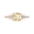 thumbnail image 1 of Solitaire with Accents Engagement Ring for Women - 1.71ct Natural Morganite in 18K Rose Gold Promise Ring, 1 of 6