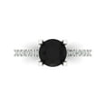 thumbnail image 1 of Solitaire with Accents Engagement Ring for Women - 1.71ct Natural Onyx in 14K White Gold Promise Ring, 1 of 6