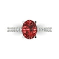 thumbnail image 1 of Solitaire with Accents Engagement Ring for Women - 2.21ct Natural Garnet in 18K White Gold Promise Ring, 1 of 6