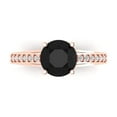 thumbnail image 1 of Solitaire with Accents Engagement Ring for Women - 2.21ct Natural Onyx in 14K Rose Gold Promise Ring, 1 of 8