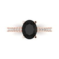 thumbnail image 1 of Solitaire with Accents Engagement Ring for Women - 2.21ct Natural Onyx in 14K Rose Gold Promise Ring, 1 of 6