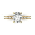 thumbnail image 1 of Solitaire with Accents Engagement Ring for Women - 2.21ct Simulated Diamond in 14K Yellow Gold Promise Ring, 1 of 7