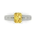 thumbnail image 1 of Solitaire with Accents Engagement Ring for Women - 2.35ct Natural Citrine in 14K White Gold Promise Ring, 1 of 8