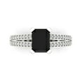 thumbnail image 1 of Solitaire with Accents Engagement Ring for Women - 2.35ct Natural Onyx in 14K White Gold Promise Ring, 1 of 6