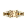 thumbnail image 1 of Solitaire with Accents Engagement Ring for Women - 2.48ct Yellow Moissanite in 14K Yellow Gold Promise Ring, 1 of 6