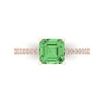 thumbnail image 1 of Solitaire with Accents Engagement Ring for Women - 2.7ct Simulated Green Diamond in 14K Rose Gold Promise Ring, 1 of 7