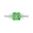 thumbnail image 1 of Solitaire with Accents Engagement Ring for Women - 2.7ct Simulated Green Diamond in 18K White Gold Promise Ring, 1 of 6