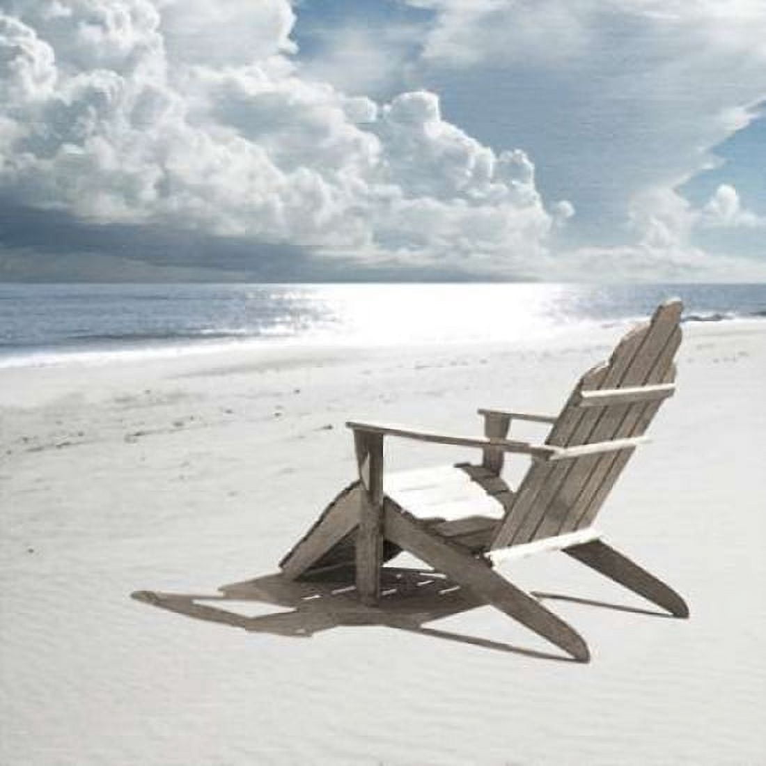 Solitary Beach Chair Canvas Art - Noah Bay (24 x 24)