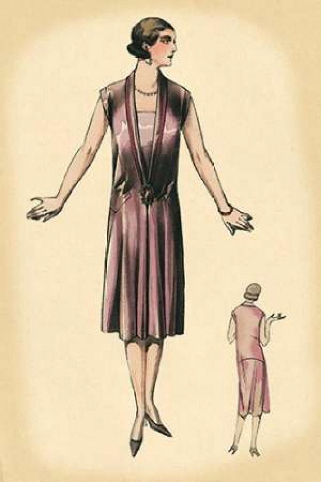 Solitary Beauty Canvas Art - Vintage Fashion (24 x 36)