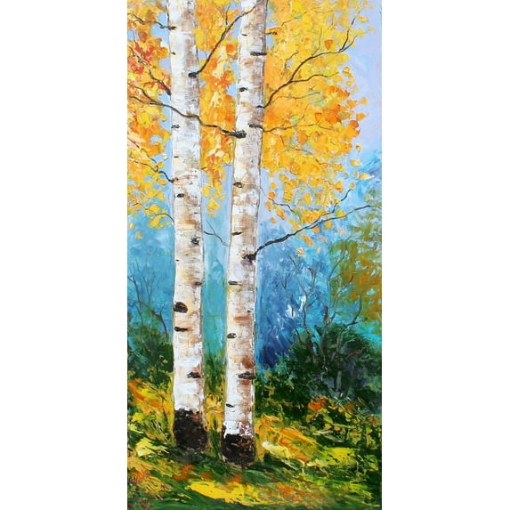 Solitary Birch Trees - CANVAS OR PRINT WALL ART