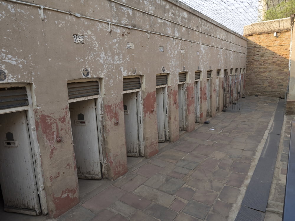 Solitary confinement cells Constitution Hill Johannesburg Gauteng Province South Africa Canvas Art - Panoramic Images (12 x 16)