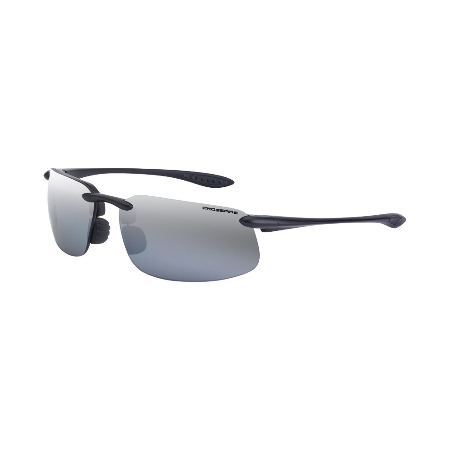 Solitude Crystal Black Frame with Silver Mirror Polarized Lens - image 1 of 2