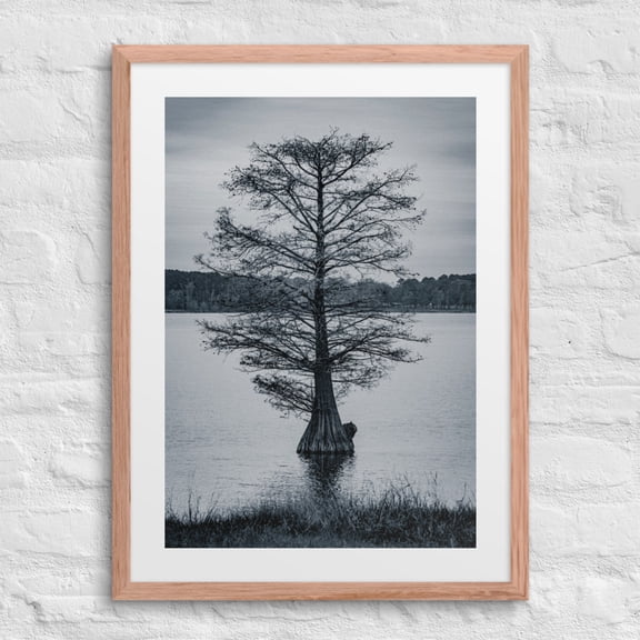 "Solitude" — Fine Art Framed Poster (Red Oak, 18″×24″)