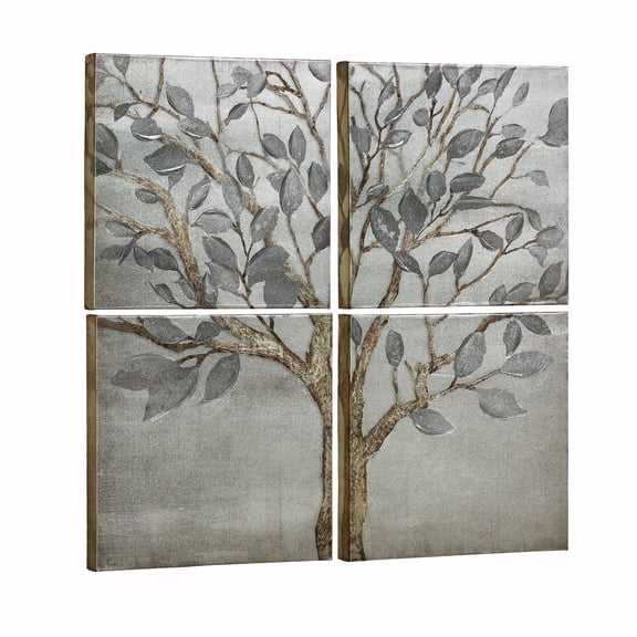 Solitude Quadtych Canvas Wall Art Multi Earth Set of Four 4 Set of 4