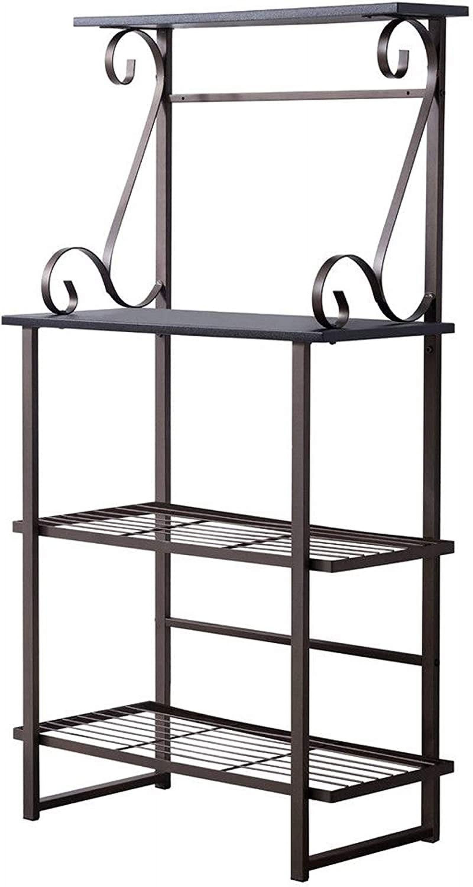 Solitude Transitional 4 Tier Freestanding Kitchen Bakers Rack With