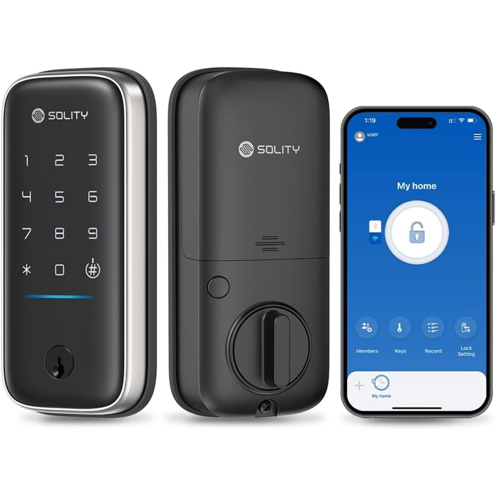Solity GT5K-SN Satin Nickel Smart Lock