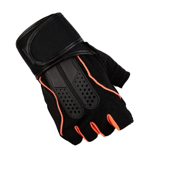 Solivara 1 Pair Fitness Gym Workout Gloves Half Finger For Men And Women Great For Weightlifting Training And Hanging Pull Polyester Spandex(A,One Size)