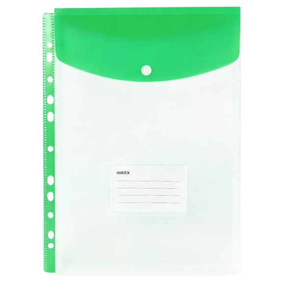 Solivara 11 Hole Expandable Plastic Folder Envelope For Home Office Document Organizer(Green,12.60*9.25*0.79 in)
