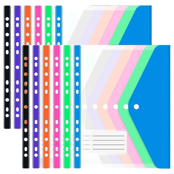 Solivara 11 Hole Expanding File Pockets Plastic Envelopes Folders Expandable Letter Size Document Organizer For Home Office Storage,Hot Pink,12.20*9.65*0.79 in