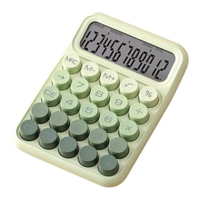Solivara 12 Digit Desktop Calculator Large LCD Display With Big Buttons For Home Office Business(Light Green,One Size)