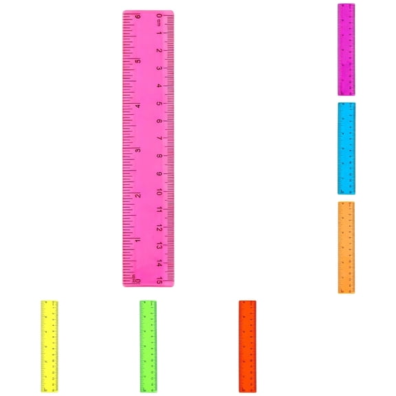 Solivara 15cm Straight Plastic Ruler Centimeter Scale For Home Office Art And Drafting(P*7,6.14*1.18in)